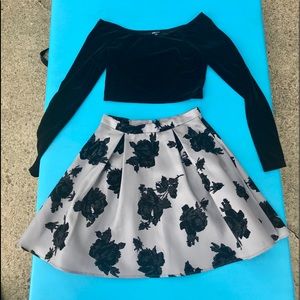 Black and Sliver Hoco Dress